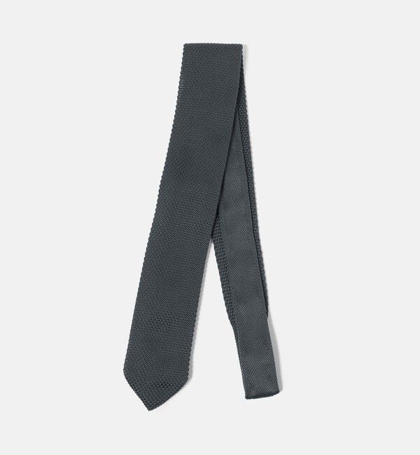 UNITED ARROWS green label relaxing「GLR ポリエステル ウォッシャブル ニット ソリッド ネクタイ ニットタイ」|ネクタイ・蝶ネクタイ|DK.GRAY