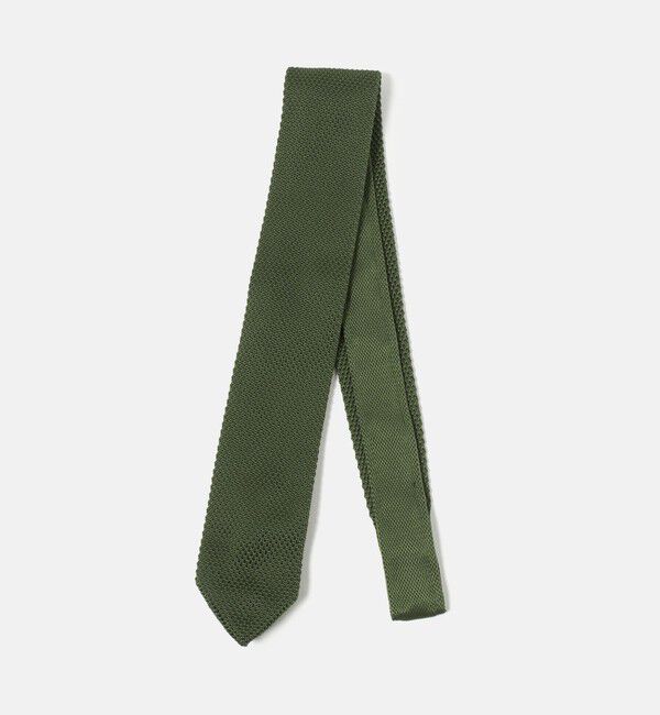 UNITED ARROWS green label relaxing「GLR ポリエステル ウォッシャブル ニット ソリッド ネクタイ ニットタイ」|ネクタイ・蝶ネクタイ|OLIVE
