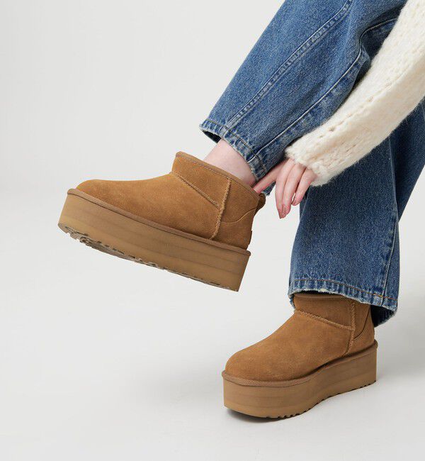 BEAUTY&YOUTH UNITED ARROWS「＜UGG＞クラシック ウルトラミニプラットフォーム ブーツ」|ショートブーツ|