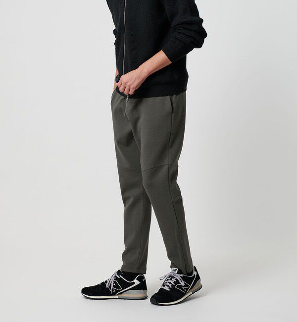 BEAUTY&YOUTH UNITED ARROWS「【WEB限定 WARDROBE SMART】ダブルニット イージーパンツ/セットアップ対応」|チノ|DK.GRAY