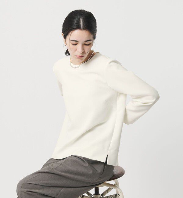 BEAUTY&YOUTH UNITED ARROWS「ダブルクロス クルーネック ブラウス」|シャツ・ブラウス|