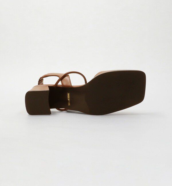 BEAUTY&YOUTH UNITED ARROWS「レザーライク オープントゥ バックストラップミュール」|サンダル|