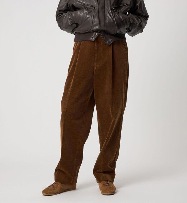 Steven Alan＞ 8W コーデュロイ アウト ワンプリーツ スラックス
