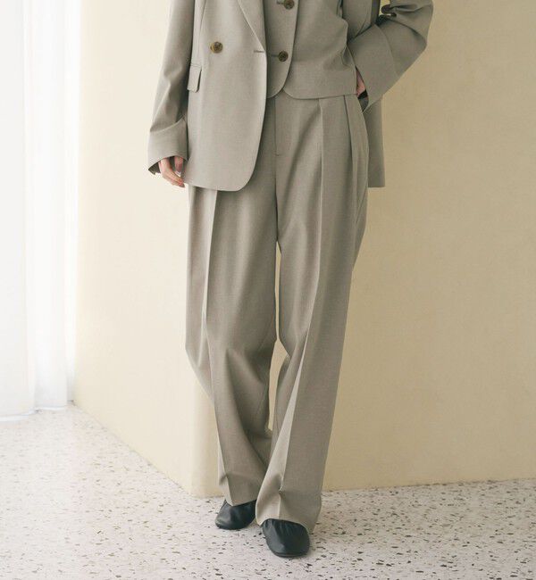 BEAUTY&YOUTH UNITED ARROWS「2タックテーパードパンツ 吸水速乾 防シワ UV」|スラックス|