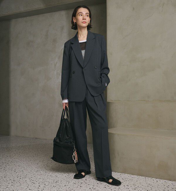 BEAUTY&YOUTH UNITED ARROWS「テーラード ダブルジャケット 吸水速乾 防シワ UV」|テーラードジャケット|DK.GRAY