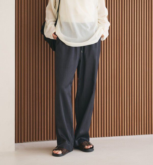 BEAUTY&YOUTH UNITED ARROWS「サテンドロースト ワイドパンツ ウォッシャブル」|その他|DK.GRAY