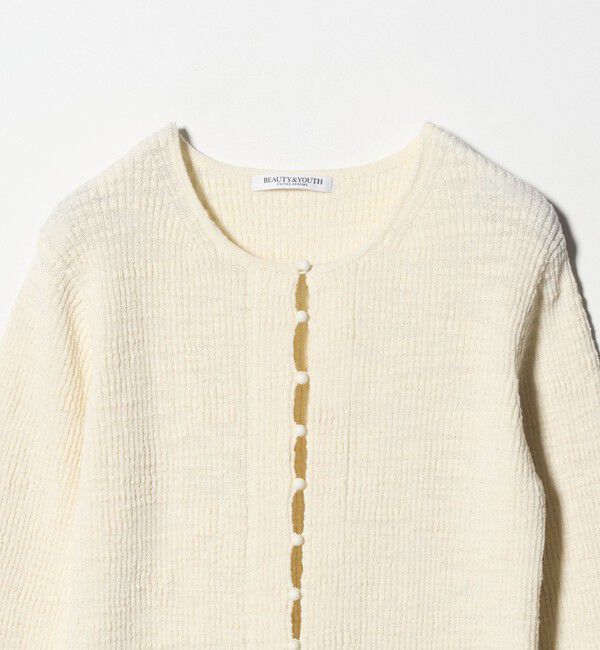 BEAUTY&YOUTH UNITED ARROWS「コットンナイロンスラブ フロントボタン カーディガン」|カーディガン|