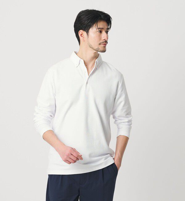 BEAUTY&YOUTH UNITED ARROWS「【WEB限定 WARDROBE SMART】ステイ クリーン ピケ BD ポロシャツ【抗菌・防臭】」|ポロシャツ|