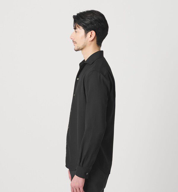 BEAUTY&YOUTH UNITED ARROWS「【WEB限定 WARDROBE SMART】リネンライク ワイドカラー スキッパー シャツ」|シャツ・ブラウス|