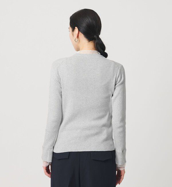 BEAUTY&YOUTH UNITED ARROWS「【WEB限定 Wardrobe DAILY MINIMAL】レースコンビ リブニットプルオーバー ウォッシャブル」|ニット・セーター|