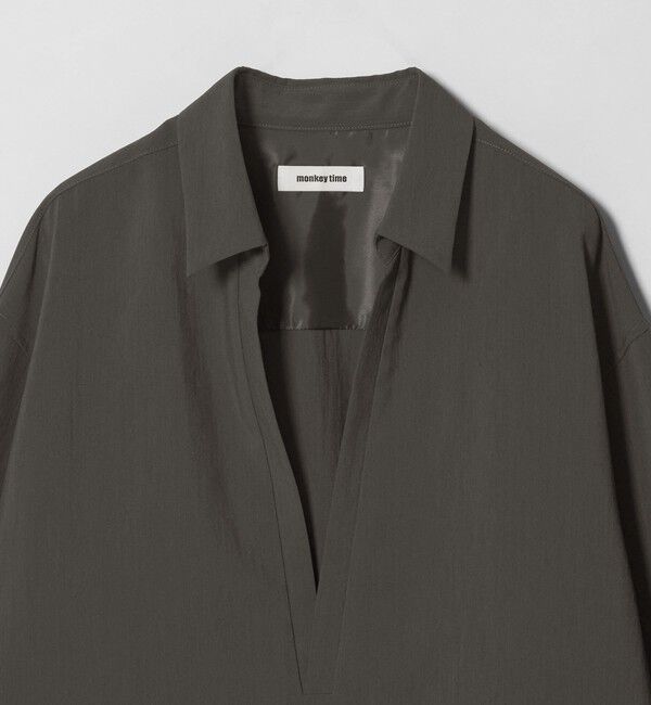 MONKEY TIME「RENU TROシリーズ ディープ Vネック プルオーバー シャツ -セットアップ対応-」|シャツ・ブラウス|