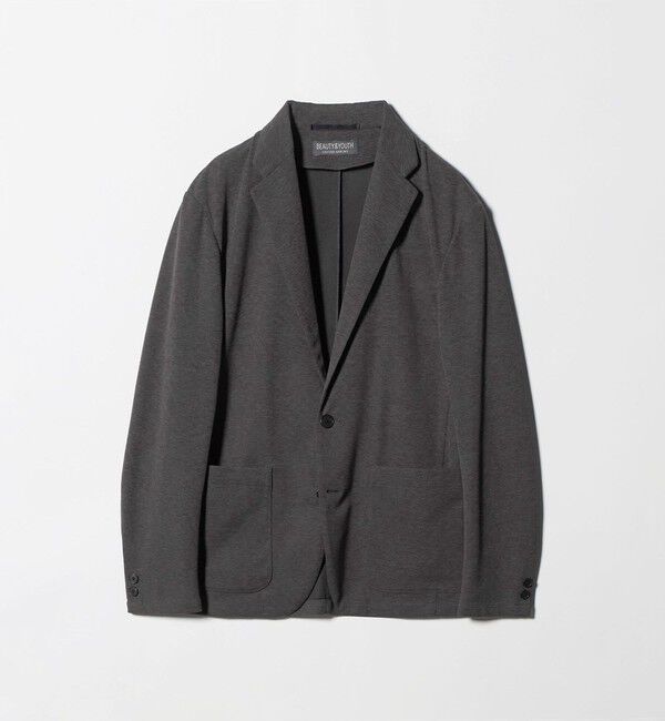 BEAUTY&YOUTH UNITED ARROWS「エアカノコ 2ボタン ジャケット ウォッシャブル」|テーラードジャケット|DK.GRAY