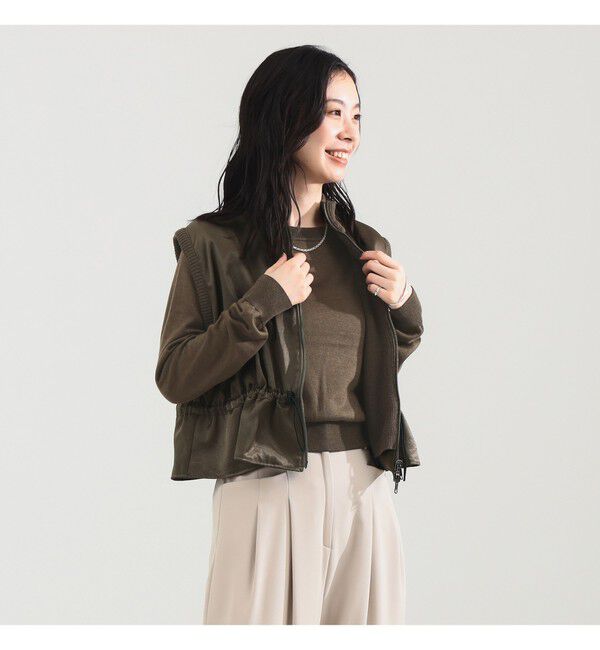 Demi-Luxe BEAMS 「TAN / リバーシブル ベスト」|ダウン|