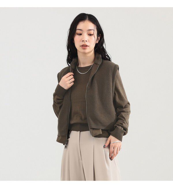 Demi-Luxe BEAMS 「TAN / リバーシブル ベスト」|ダウン|