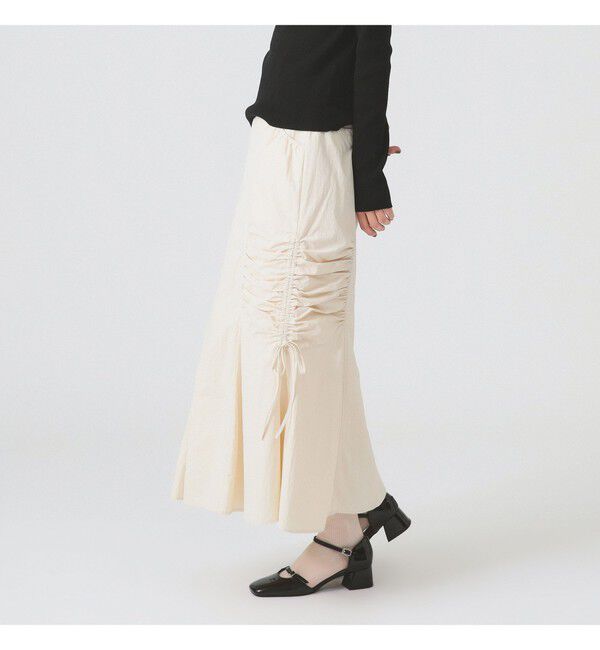 Ray BEAMS 「サイド ギャザー マーメイド スカート」|スカート|OFF_WHITE