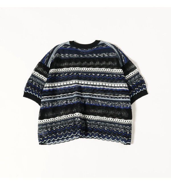 Ray BEAMS 「boussole / Mixed Lace Short Sleeve Tops」|ニット・セーター|