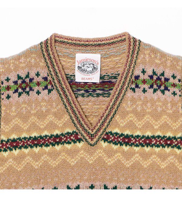 BEAMS PLUS「【別注】Jamieson&rsquo;s / Fairsile V-Neck Knit Vest」|ニット・セーター|