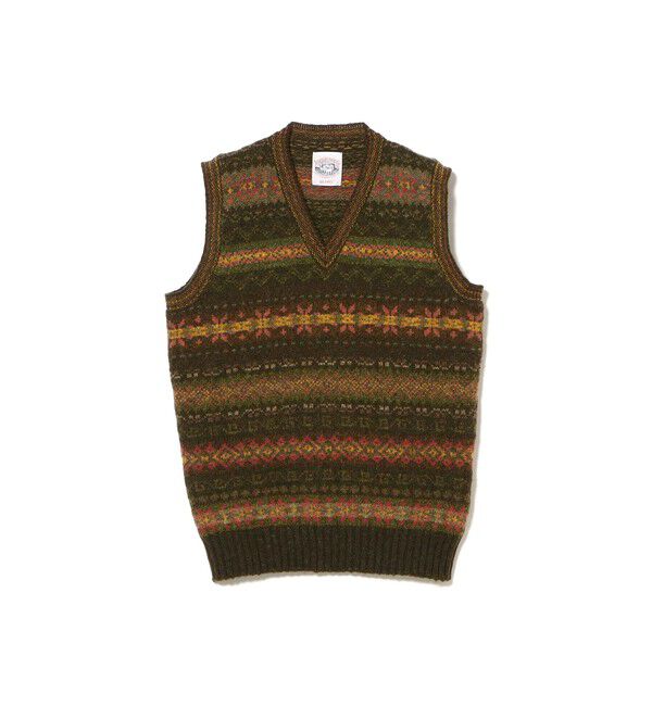 BEAMS PLUS「【別注】Jamieson&rsquo;s / Fairsile V-Neck Knit Vest」|ニット・セーター|
