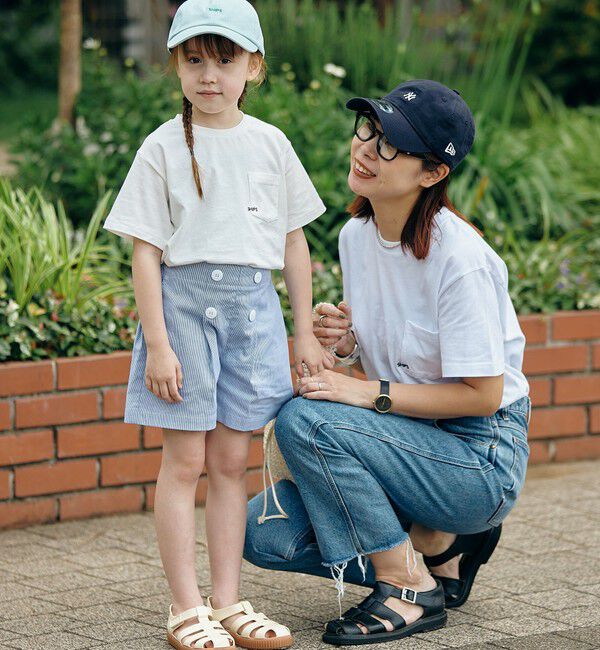 SHIPS KIDS「【WEB限定】SHIPS KIDS:100～160cm /〈家族おそろい〉SHIPS マイクロロゴ TEE」|Tシャツ・カットソー|ホワイト