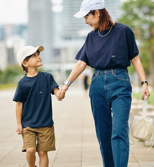 SHIPS KIDS「【WEB限定】SHIPS KIDS:100～160cm /〈家族おそろい〉SHIPS マイクロロゴ TEE」|Tシャツ・カットソー|