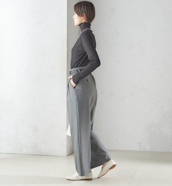 SHIPS for women「〈手洗い可能〉ドライタッチ リブ タートル」|Tシャツ・カットソー|