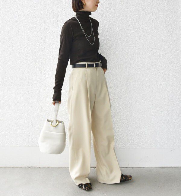 SHIPS for women「〈手洗い可能〉ドライタッチ リブ タートル」|Tシャツ・カットソー|