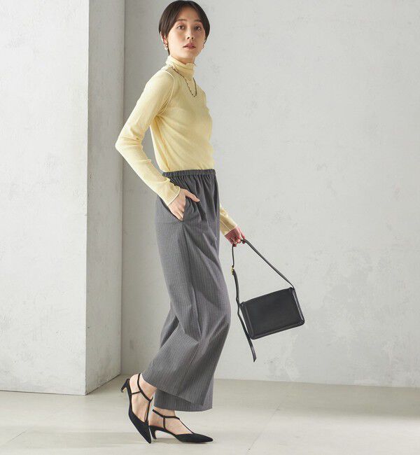 SHIPS for women「〈手洗い可能〉ドライタッチ リブ タートル」|Tシャツ・カットソー|