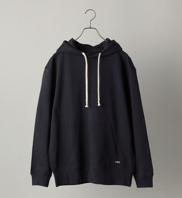 SHIPS「【WEB限定】SHIPS: マイクロ SHIPS 刺繍 ロゴ 裏毛 スウェット プルオーバーパーカー」|パーカー|