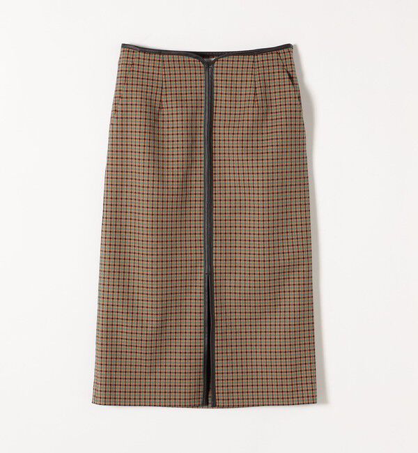 SHIPS any「SHIPS any:〈ウォッシャブル〉チェック スティック ミディ スカート」|タイト|