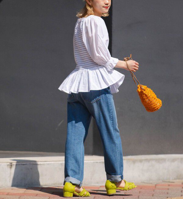 SHIPS any「SHIPS any: カラー シャーリング ボリューム スリーブ ブラウス」|シャツ・ブラウス|