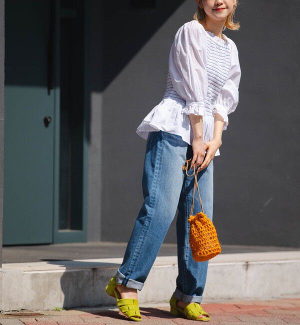 SHIPS any「SHIPS any: カラー シャーリング ボリューム スリーブ ブラウス」|シャツ・ブラウス|