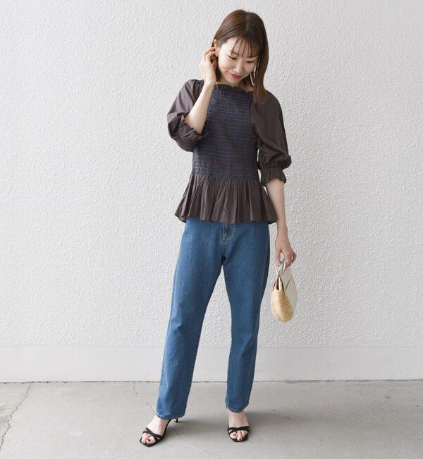 SHIPS any「SHIPS any: カラー シャーリング ボリューム スリーブ ブラウス」|シャツ・ブラウス|