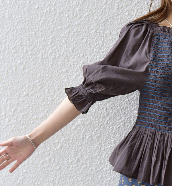 SHIPS any「SHIPS any: カラー シャーリング ボリューム スリーブ ブラウス」|シャツ・ブラウス|