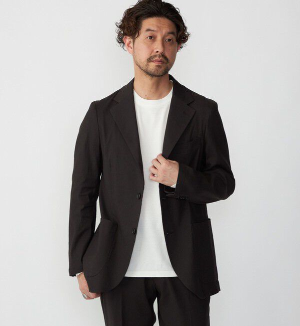 SHIPS「SHIPS:〈セットアップ対応/手洗い可能〉 イージー リネン ストレッチ ジャケット」|テーラードジャケット|