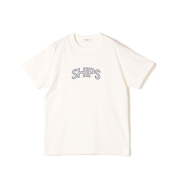 SHIPS for women「《一部追加予約》【WEB限定】 SHIPS ラウンド プリント ロゴ TEE」|Tシャツ・カットソー|