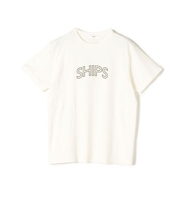 SHIPS for women「《一部追加予約》【WEB限定】 SHIPS ラウンド プリント ロゴ TEE」|Tシャツ・カットソー|