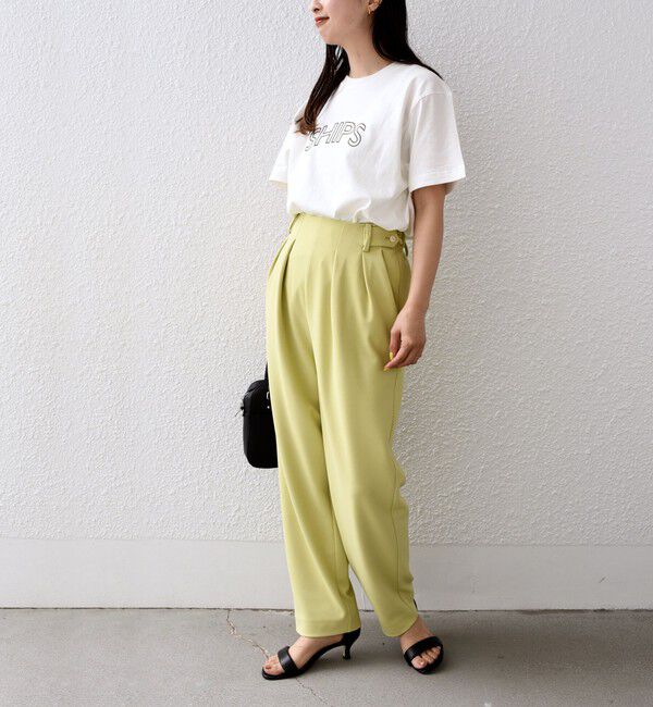 SHIPS for women「《一部追加予約》【WEB限定】 SHIPS ラウンド プリント ロゴ TEE」|Tシャツ・カットソー|