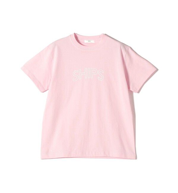 SHIPS for women「《一部追加予約》【WEB限定】 SHIPS ラウンド プリント ロゴ TEE」|Tシャツ・カットソー|