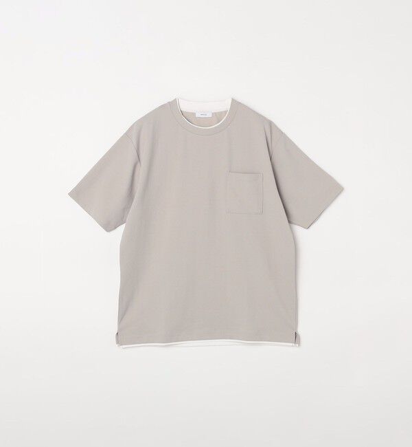 SHIPS any「SHIPS any: 〈吸水・速乾・ストレッチ〉 フェイク レイヤード Tシャツ 24SS◇」|Tシャツ・カットソー|