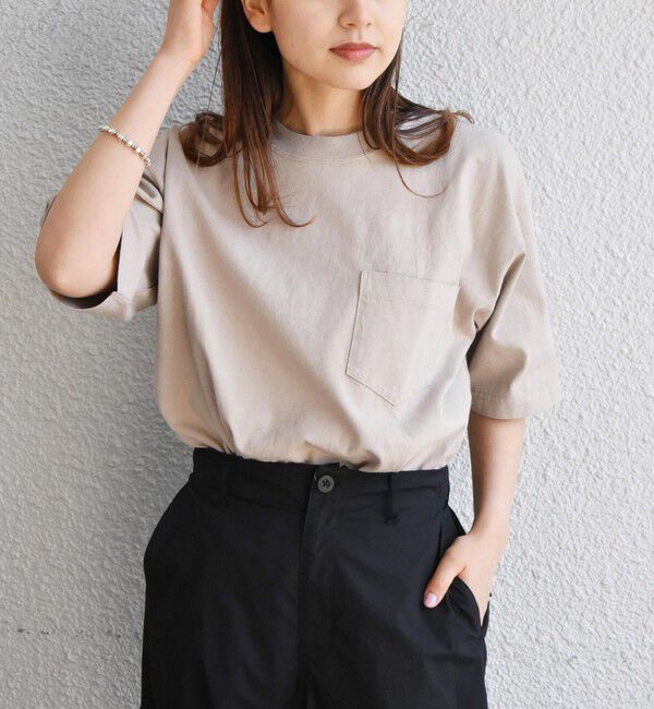 SHIPS any「SHIPS any: "COTTON USA"  ヘビーウェイト クルーネック ポケット Tシャツ」|Tシャツ・カットソー|