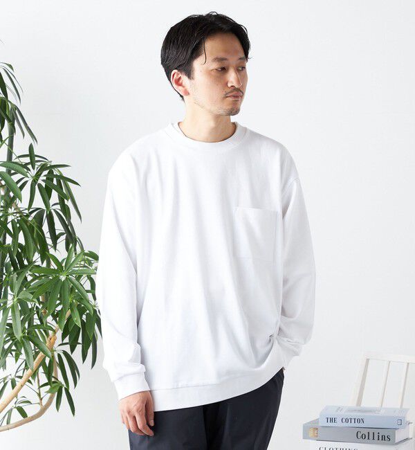 SHIPS any「SHIPS any: ソリッド / ボーダー スウェットライク Tシャツ (ロンT)◇」|Tシャツ・カットソー|