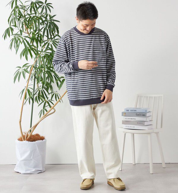 SHIPS any「SHIPS any: ソリッド / ボーダー スウェットライク Tシャツ (ロンT)◇」|Tシャツ・カットソー|