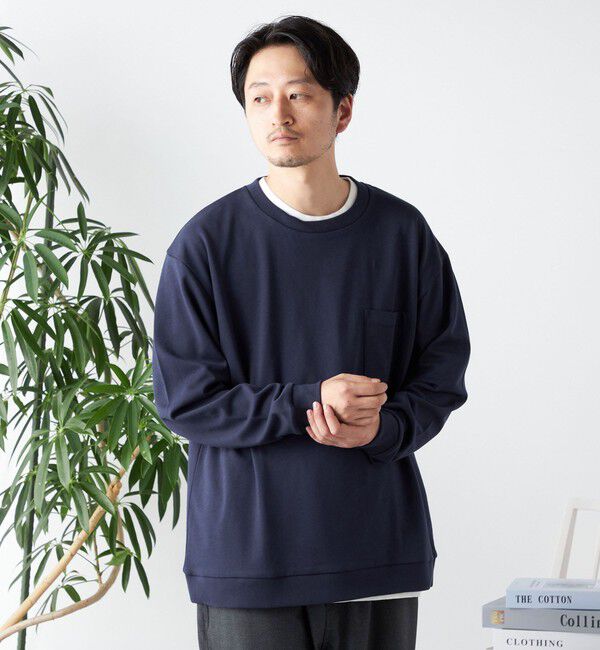 SHIPS any「SHIPS any: ソリッド / ボーダー スウェットライク Tシャツ (ロンT)◇」|Tシャツ・カットソー|