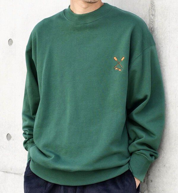 SHIPS any「【WEB限定】SHIPS any: アイビーライク ワンポイント 刺繍 ロゴ スウェット 24FW◇」|スウェット・ジャージ|グリーン