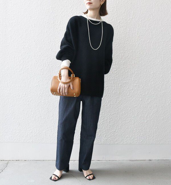 SHIPS any「SHIPS any: AQUA カシミヤ ミックス ボートネック ニット プルオーバー」|ニット・セーター|