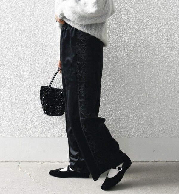 SHIPS any「bon_meur:〈洗濯機可能〉ベロア カットワーク パンツ」|その他|