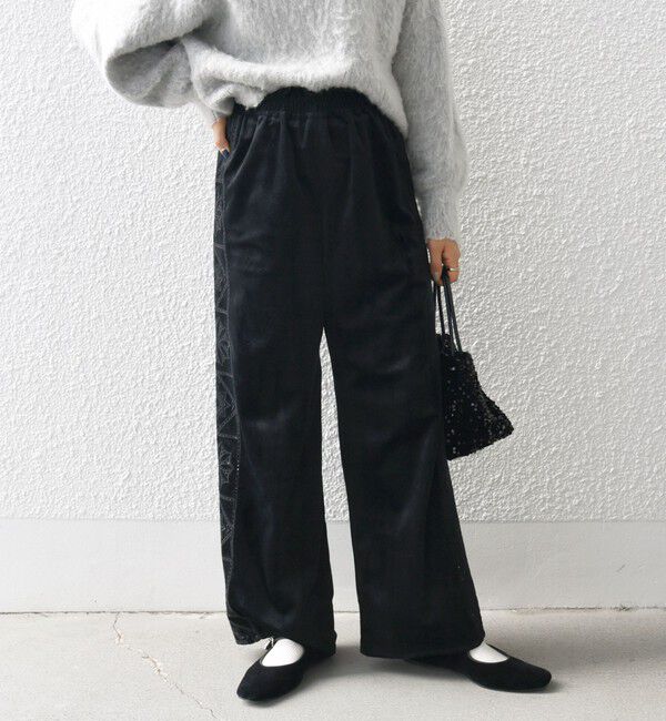 SHIPS any「bon_meur:〈洗濯機可能〉ベロア カットワーク パンツ」|その他|