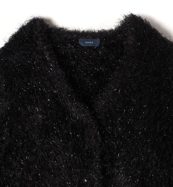 SHIPS for women「〈手洗い可能〉ラメ ショート カーディガン ◇」|カーディガン|