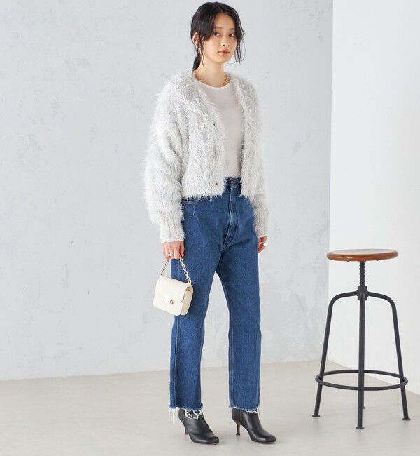 SHIPS for women「〈手洗い可能〉ラメ ショート カーディガン ◇」|カーディガン|