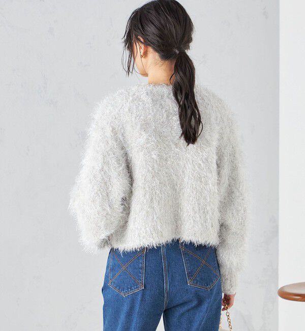 SHIPS for women「〈手洗い可能〉ラメ ショート カーディガン ◇」|カーディガン|